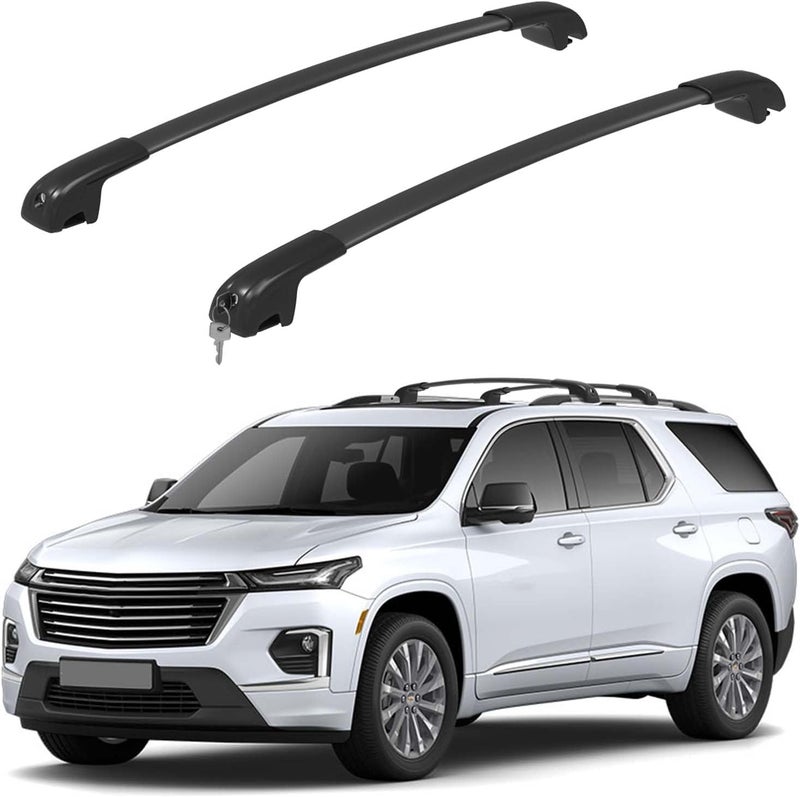 HmmtyRack 330lbs Lockable Roof Rack Cross Bars Compatible with Chevrolet Chevy Traverse 2022 2023 2024 2025 2026, Aluminum Roof Rails Crossbar for Rooftop Cargo Luggage Kayak Canoe Snowboard Rack - Image 1
